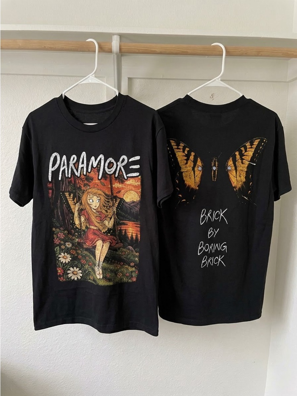 Paramore Brick by Boring Brick Butterfly T-shirt